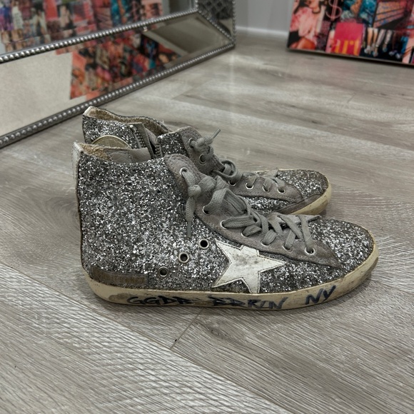 GOLDEN GOOSE FRANCY SNEAKERS SIZE 37 US 7 - Picture 1 of 3